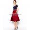 2016 New Spring Fashion Solid Satin A Line Pleated Midi Skirt HDY-141455922