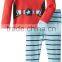 2015 hot sale knitted breathable children clothing sets infant christmas pajamas