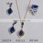 Zircon Jewelry Set&Zircon Silver Necklace/Earring Set Made With Gemstone Jewelry Elements