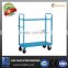Warehouse movable cart trolley stainless steel with plastic boxes