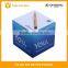 Cube shape printed paper memo note cube with pen hole