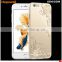 2016 Hot Model Transparent TPU cell phone case for iphone 6 gold plate case