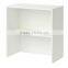 China melamine board white book cabinet/bookcase on study table