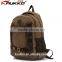 New arrived brown custom canvas backpack laptop bags wholesale for 14inch