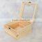 New design and hot sell wooden tea package box with glass lid for craf
