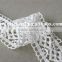 100% popular water soloable lace embroidery french lace white lace in 4 1/2 cm for garment decoration