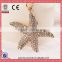 Diamond starfish zinc alloy keychain For women