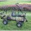 4 wheel foldable metal beach wagon cart