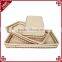 Supermarket equipment wicker plastic bread tray rattan fruit display basket