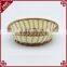 Set of 5 design eco-friendly plastic wicker woven fruit bread basket mini baskets wholesale