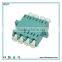 Professional 10G LC Quad OM3 Fiber Optic Adapter