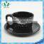 Elegant Black Flower Pattern Ceramic Tea Pot