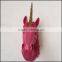 2017 Vogue Lime Green Seasonal Carved Resin Unicorn Wall Hanging Decoration