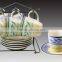 200ml 4pcs set ceramic coffee mug 4pcs set tea mug with saucer