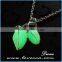 Wholesale Leaf Pendants Necklace Glow in the Dark Necklace With Luminous Stone