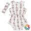 wholesale new born clothes pineapple prints elastic waist sleeveless pom pom baby girls rompers