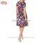 Fashion plus size prom spot print dress wrap front vintage dress 1950s