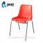 LS-4004 new plastic school chair with steel frame PP cheap plastic restaurant chair