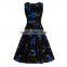walson NEW 50'S VTG Rose print FLORAL SWING DRESS ROCKABILLY