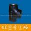 EQUAL TEE ASTM A234 WPB black paint seamless or welded