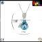 "Heart of the Ocean" Bowtie Pendant Necklace Made with Crystal, Women Heart Jewelry