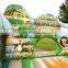 Jungle inflatable bouncy castle with water slide trampoline slide