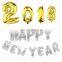 2018 happy new year decoration gold Aluminum Foil Balloons kit