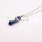 Wholesale natural agate chip stone Crystal act the role six Anglecylindrical simple fashion pendulum pendant necklace