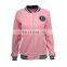 Guangzhou Factory Clothes Zip Up Pink Color Women Sweatshirt