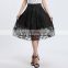 T-SK518 China Clothes Summer Midi Women Pleated Lace Skirt Design