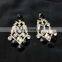 Innovative Designer Gold Plated Party Wear Earrings Set In Black Color