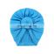 Wholesale hot selling Toddler Baby Unisex Soft Cotton Turban Knot Hat Cap Elastic Stretch Head Wrap