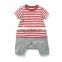 Summer children's clothing baby boy cotton short sleeved stripe climbing garment baby clothes set