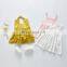 Summer Newborn Clothes Cotton 2020 Summer Baby Bodysuit Girl Baby Sling Solid Color Flower Skirt Creeper Suit Baby Girl Clothes