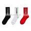 Bulk wholesale organic cotton custom embroidery slouch socks