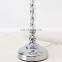 European design bedroom decoration white barrel lampshade silver metal table lamp for salon