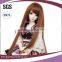 wholesale long brown straight baby doll bjd hair wig