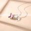 New products 2021 trending 925 silver jewelry necklace with butterfly pendant