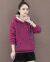 Fleece and heavy hoodie for lady's new lamb wool hoodie double-sided cashmere European coat