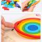 Wooden Tetri Puzzle Brain Teasers Toy Tangram Jigsaw Intelligence Colorful 3D Russian Blocks Game STEM Montessori for Baby Kids