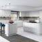 Modern Style Ready Assembled Complete White Lacquer Islands Laminate Kitchen Cabinets