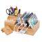 Bamboo Charging Station Organizer for Multiple Devices Desktop Docking Stations Holder for Cell Phone Tablet