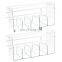 Clear Acrylic 5 Compartment Hanging Closet Storage Tray Divided Sections Cloth Storage Acrylic Bag Organizer