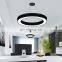 Creative Y Shape LED Pendant Light Black White Triangle Ceiling Pendant Lamp For Home Office