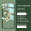 Equipped With Lens Film Mobile Phone Case Car Mounted Magnetic Attraction For Iphone 12/13/14 Pro Max All Inclusive Transparent