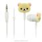 Teddy bear and flower earphones with custom design appearance