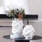 Nordic New Design Leaf Shape White Modern Wedding Porcelain Ceramic Flower Vase For Home Decoration