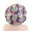 Ready To Ship Satin Material Double Layer African Print Bonnets With Adjustable Elastic Band