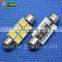 festoon auto led light 12v f-36mm 6smd 5050 c5w led bulb