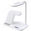 15W 5-in-1 multifunctional foldable wireless charging pad with bedside table lamp, safe charging and overload protection